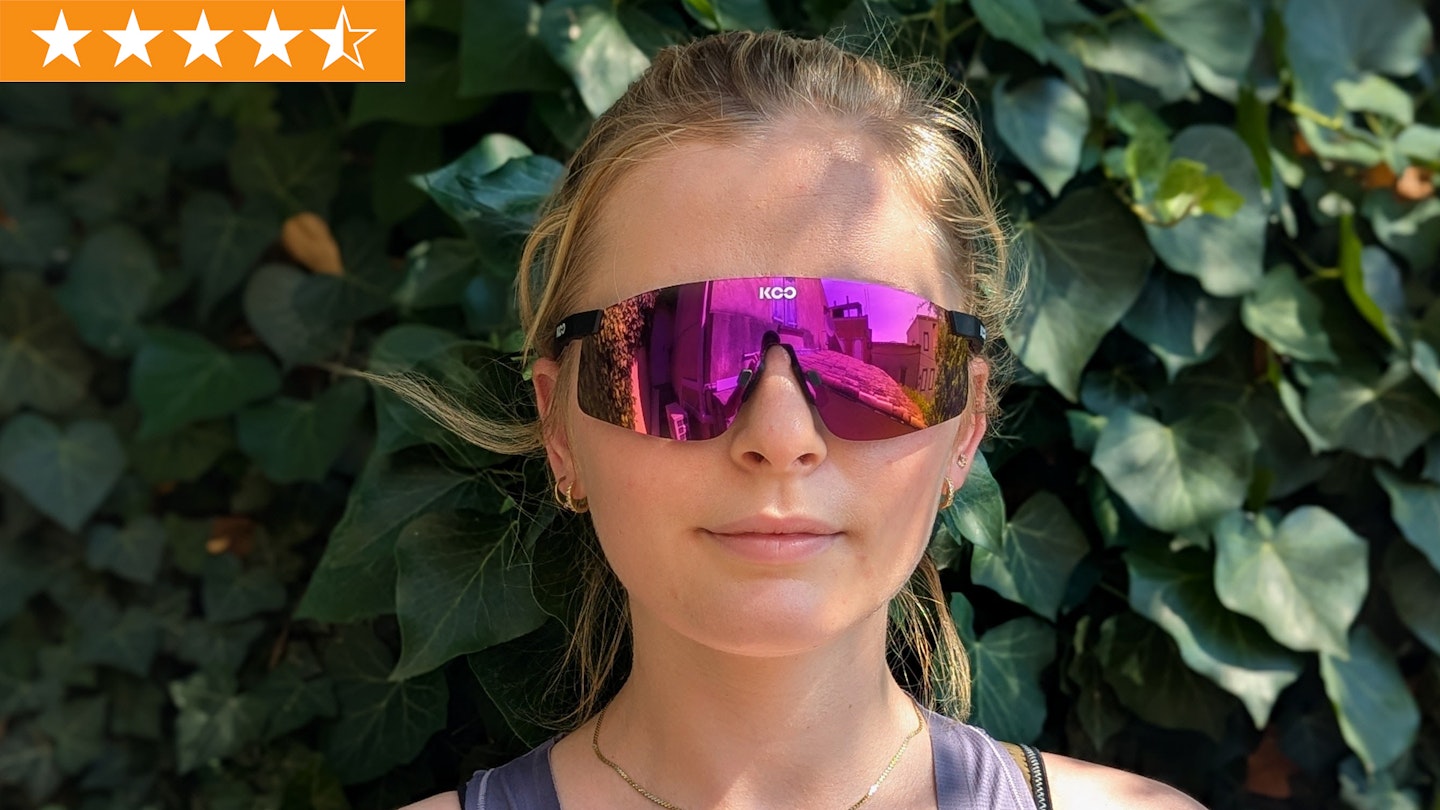 Kate Milsom testing the Koo Nova Running Sunglasses