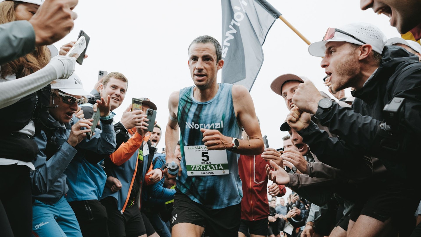 Kilian Jornet racing in Zegama