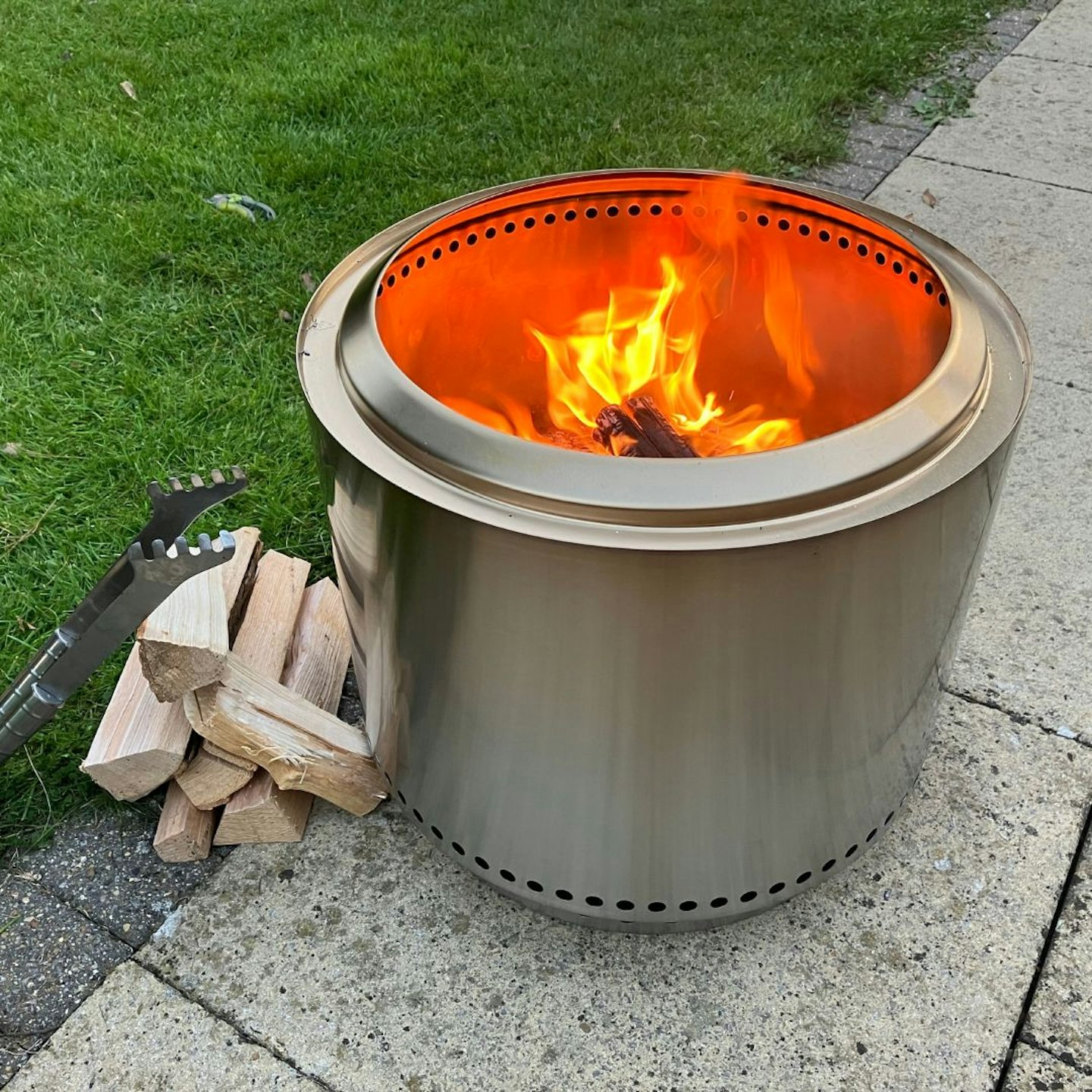 Solo stove on fire