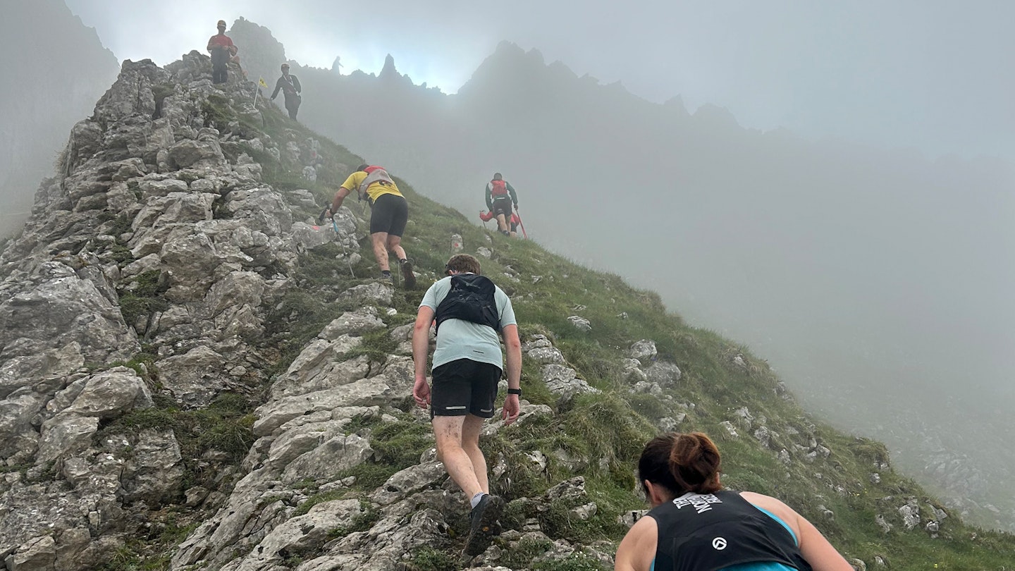 trail runners on the Zegama race